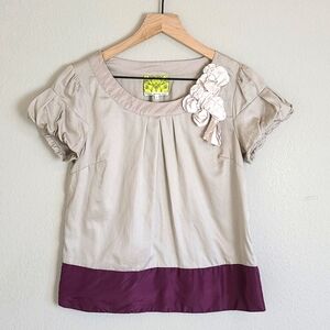Anthropologie brand Floreat Shortsleeve Top